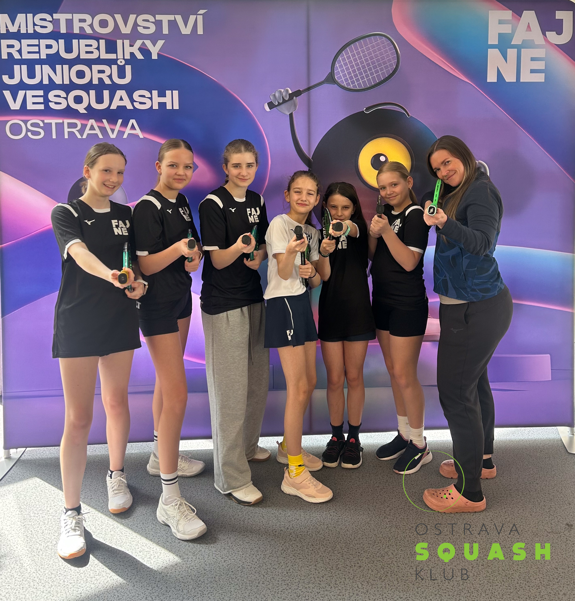 REPORT SQUASH – MČR JUNIORŮ duben 2026, hráči OSTRAVA SQUASH KLUBU