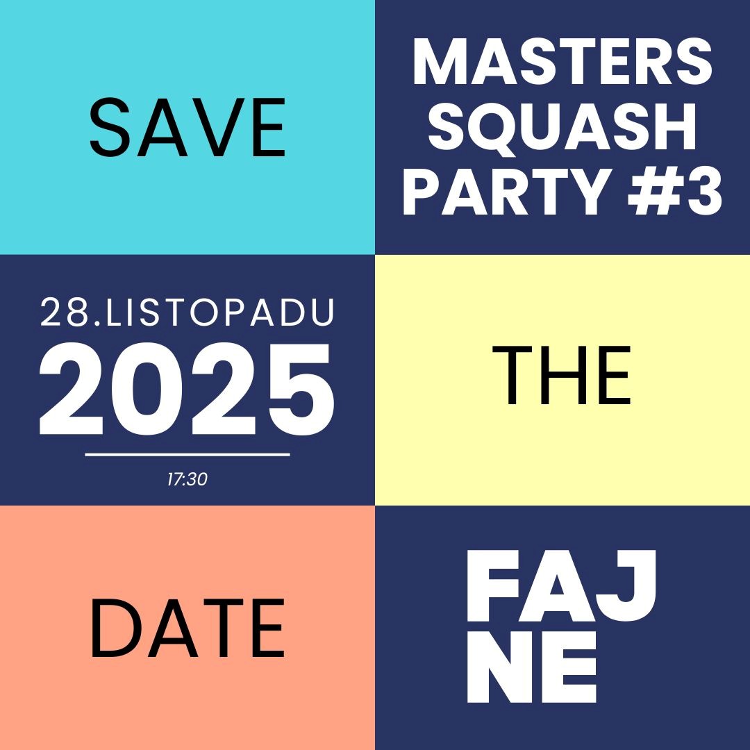 Pozvánka na turnaj – Masters Squash Party #3