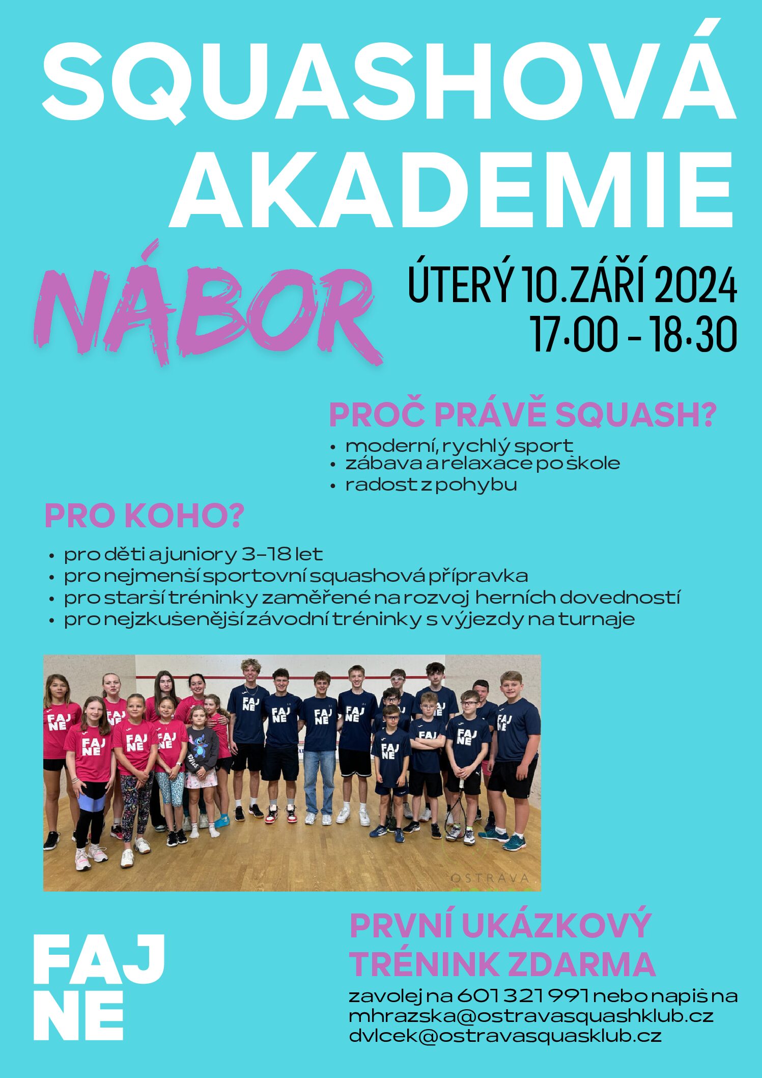 NÁBOR SQUASH AKADEMIE, SC FAJNE