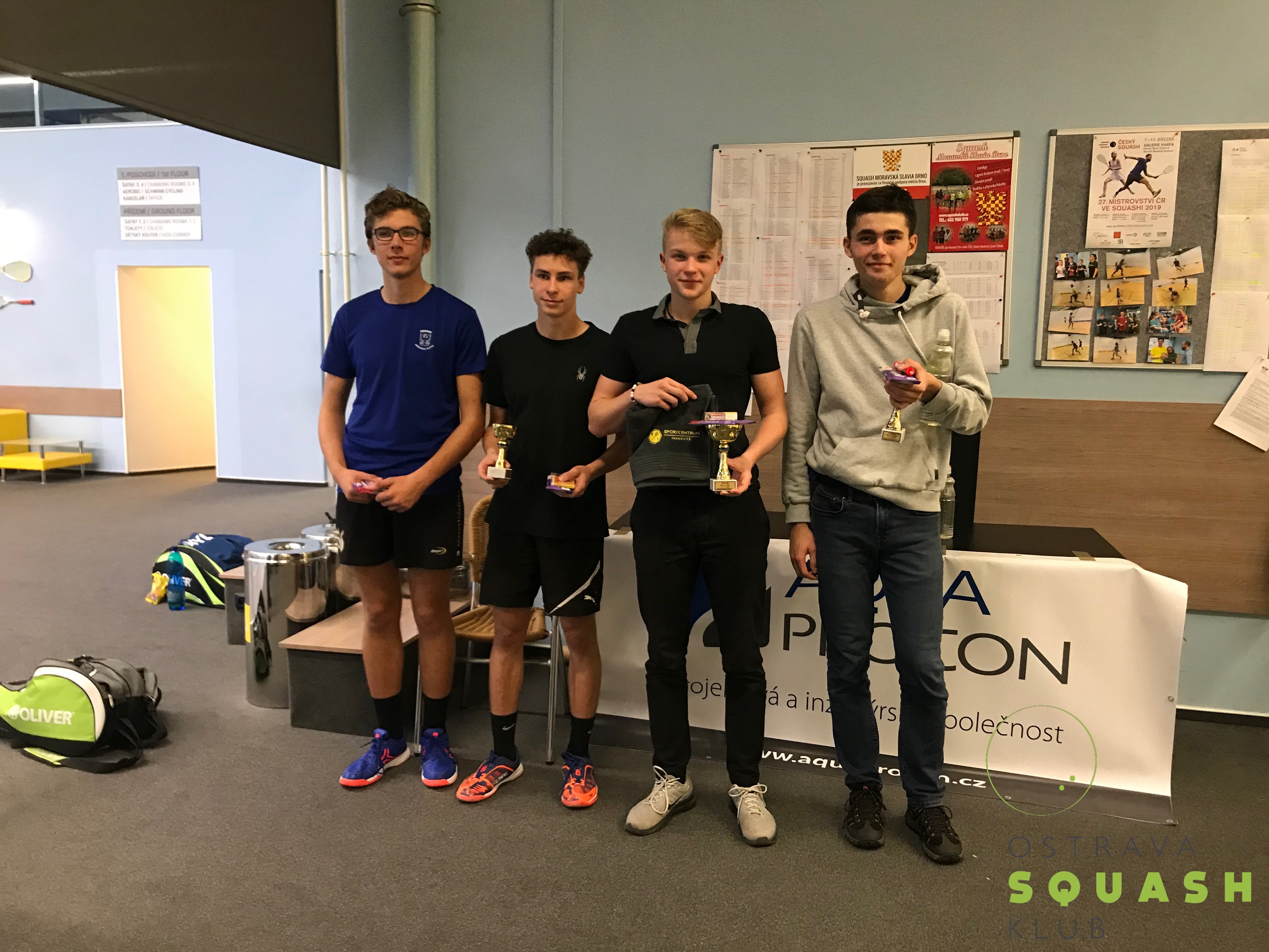 REPORT SQUASH – turnaj juniorů „B“, Brno 2.11.-3.11.2019