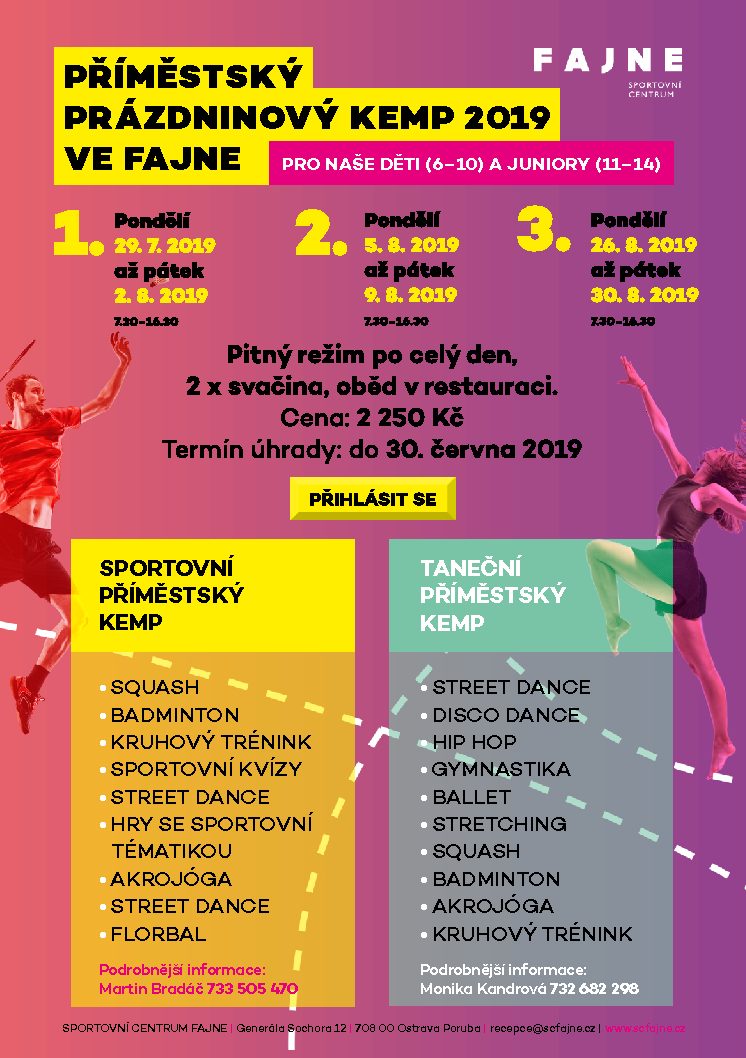LETNÍ PŘÍMĚSTKÉ KEMPY FAJNE