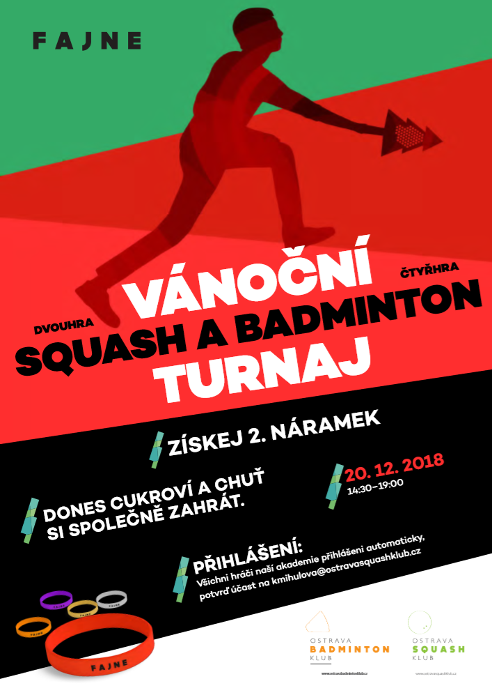 Vánoční turnaj squash a badminton akademie – 2. společná akce