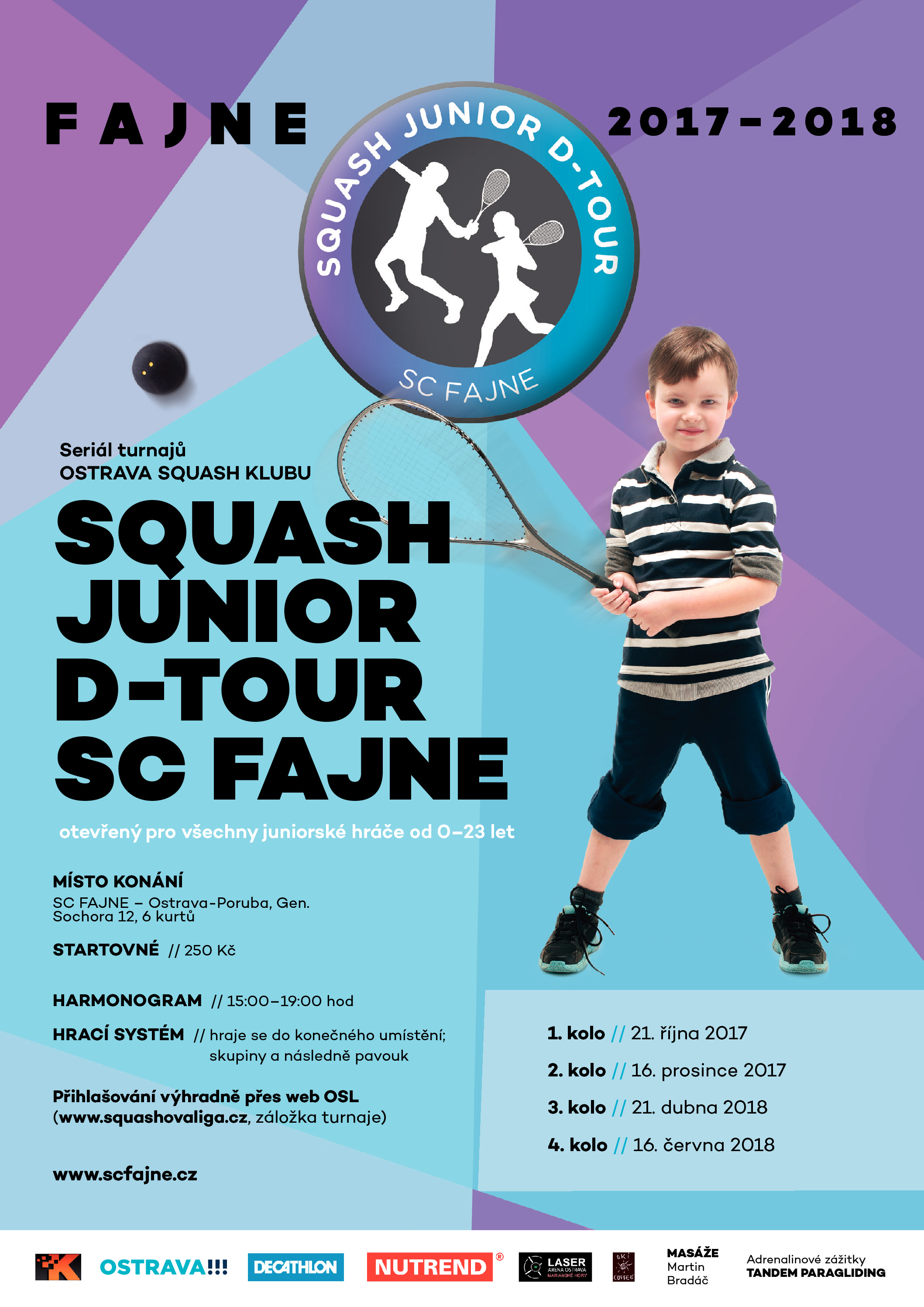 SQUASH – JUNIOR D-TOUR 1. kolo