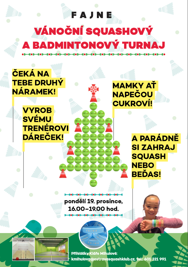Vánoční SQUASH A BADMINTON turnaj