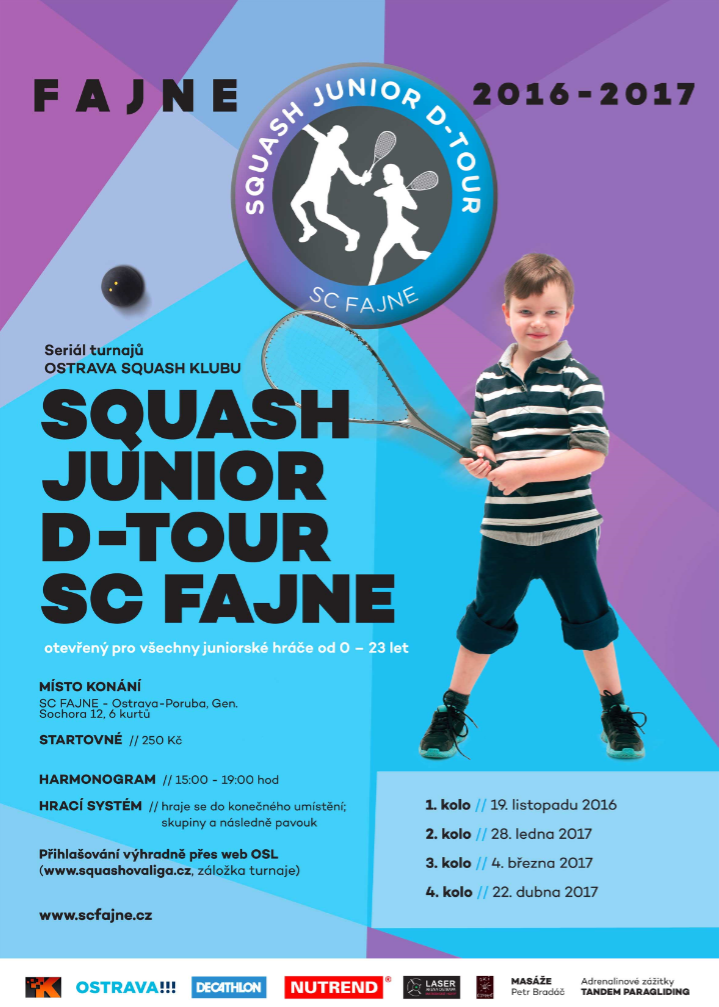 SQUASHOVÉ JUNIORSKÉ TURNAJE VE FAJNEM !!!